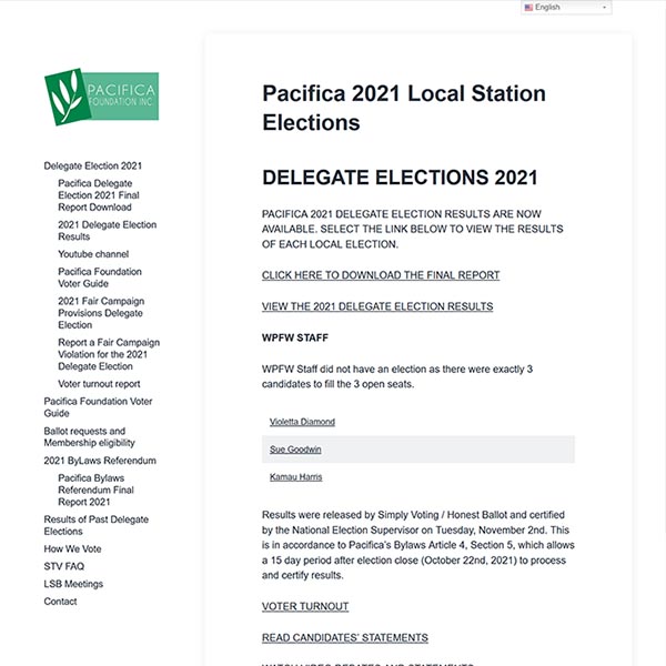 Elections Home Page