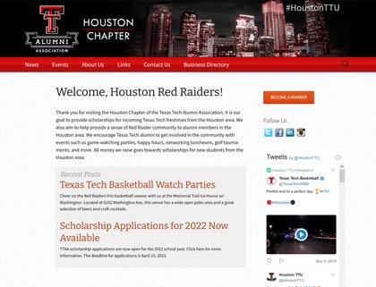 Texas Tech Alumni Association Houston website